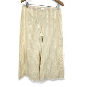 NWOT Arianne Lounge Pants Womens L Ivory Stripe Textured